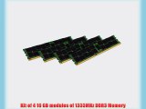 Kingston Technology ValueRAM 64 GB Kit of 4 (4x16 GB Modules) 1333MHz DDR3 PC3-10666 ECC Reg