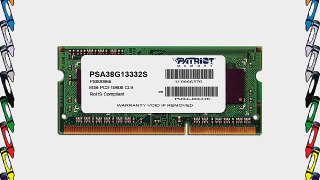 Patriot Mac Series Apple SODIMM 8 Single DDR3 1333 PC3 10600 204-Pin SO-DIMM PSA38G13332S