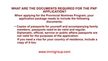 What are the documents required for the PNP application?