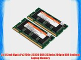 2x 512mb Hynix Pc2700s-25330 DDR 333mhz 200pin DDR Sodimm Laptop Memory