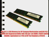 4GB Kit 2 x 2GB Memory for HP Compaq Workstation xw6200 PC2-3200R ECC Registered DDR2-400 240