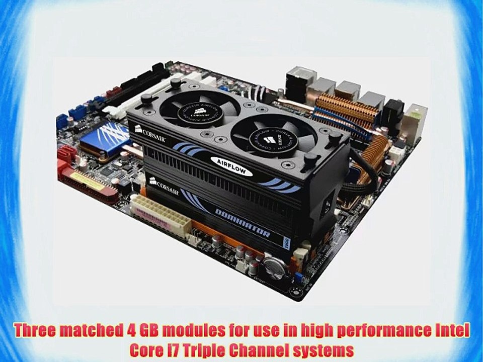 Corsair Dominator 12GB (3x4GB)  DDR3 1600 MHz (PC3 12800) Desktop Memory (CMP12GX3M3A1600C9)