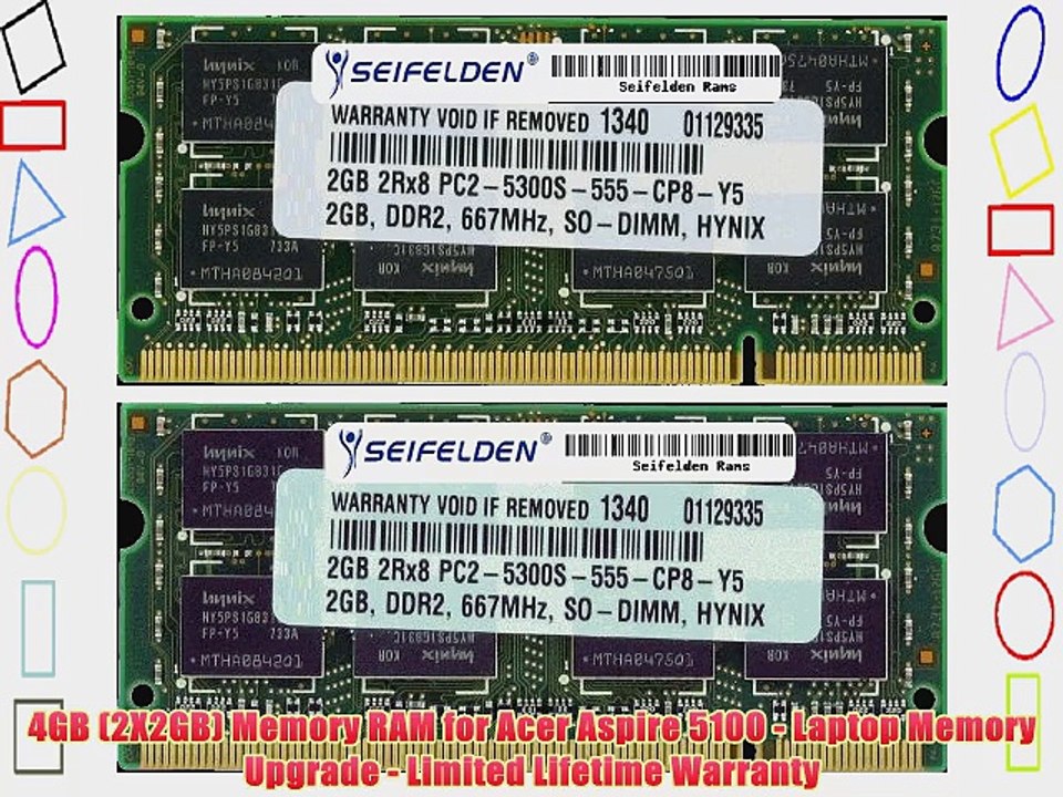 4GB (2X2GB) Memory RAM for Acer Aspire 5100 - Laptop Memory Upgrade -  Limited Lifetime Warranty - video Dailymotion