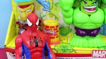 Play Doh Toys NEW HULK Smashdown Marvel Spiderman Iron Man Can Heads Playdough Disney Cartoon Toys