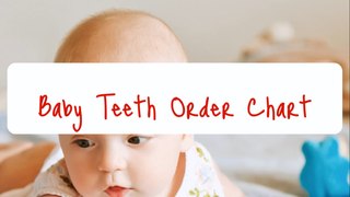 Baby Teething Chart - Baby Teeth Order Chart