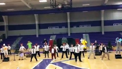 Teachers dance to "What does the fox say"