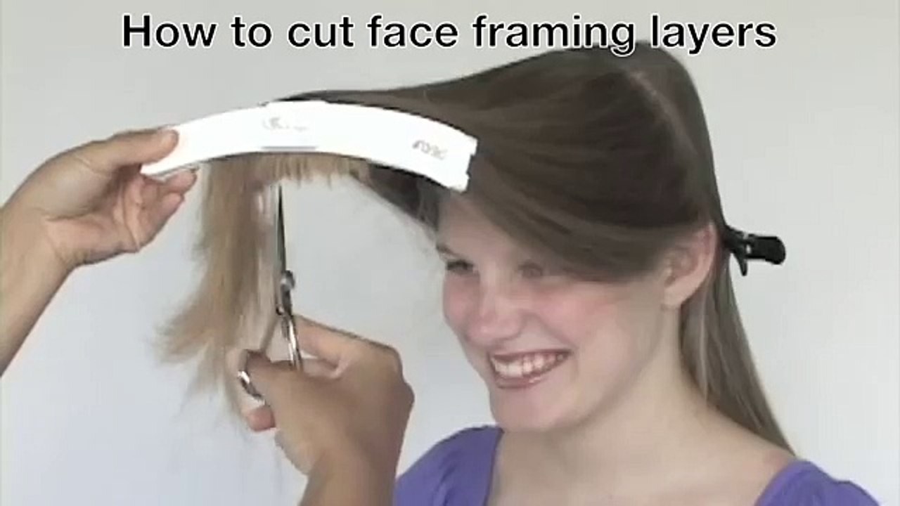 How To Cut Face Framing Layers And Side Bangs Video Dailymotion