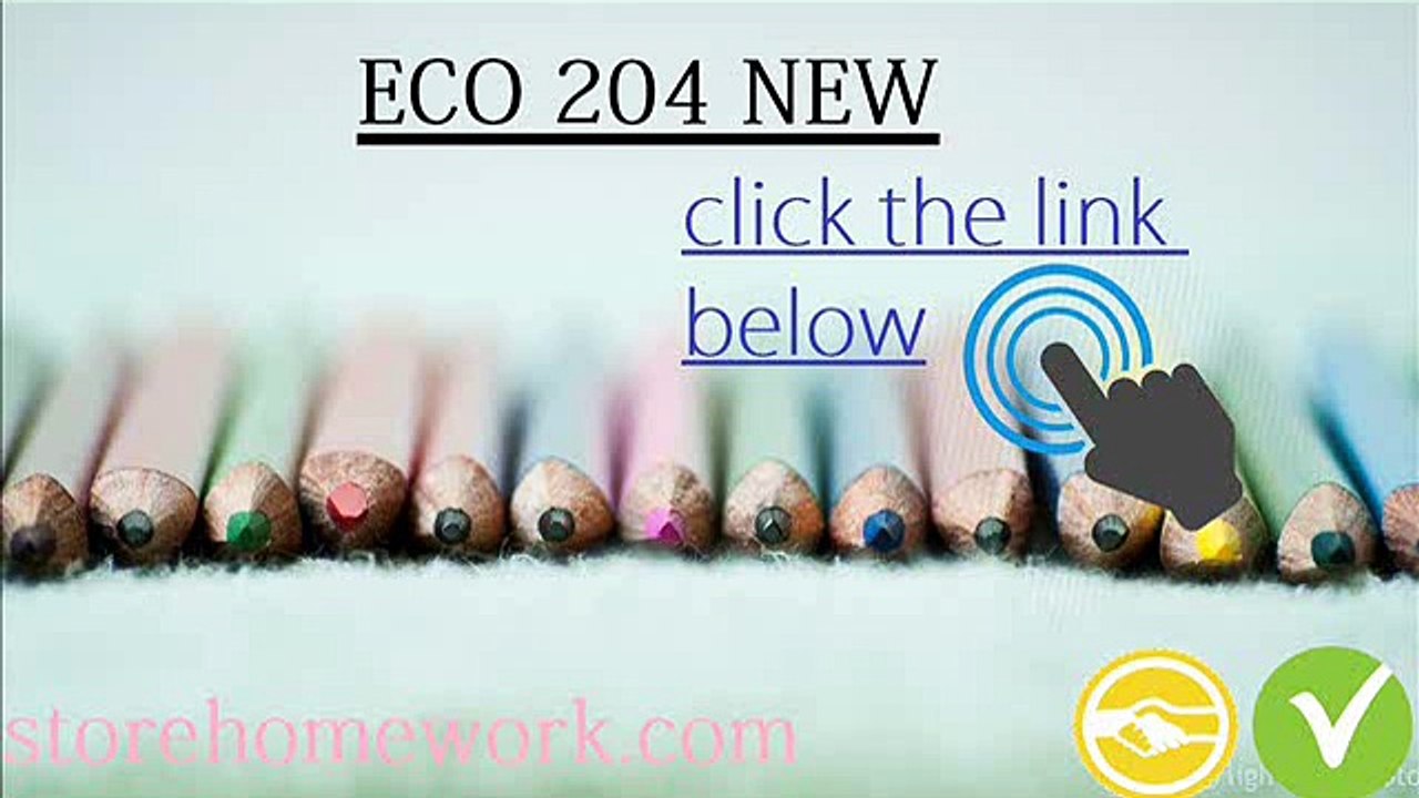 ECO 204 Week 5 Final Paper