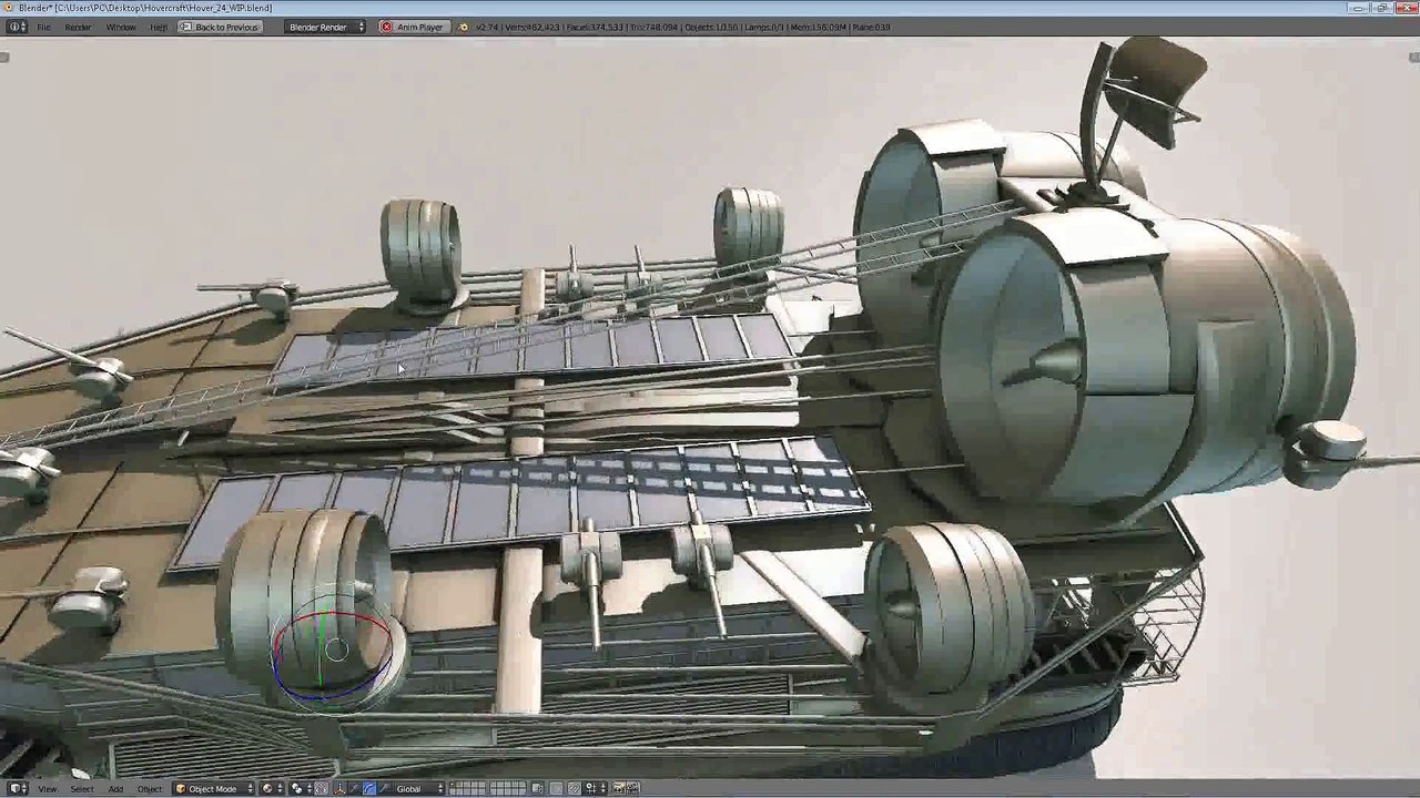 Big Hovercraft - design High-Poly - Demo Video