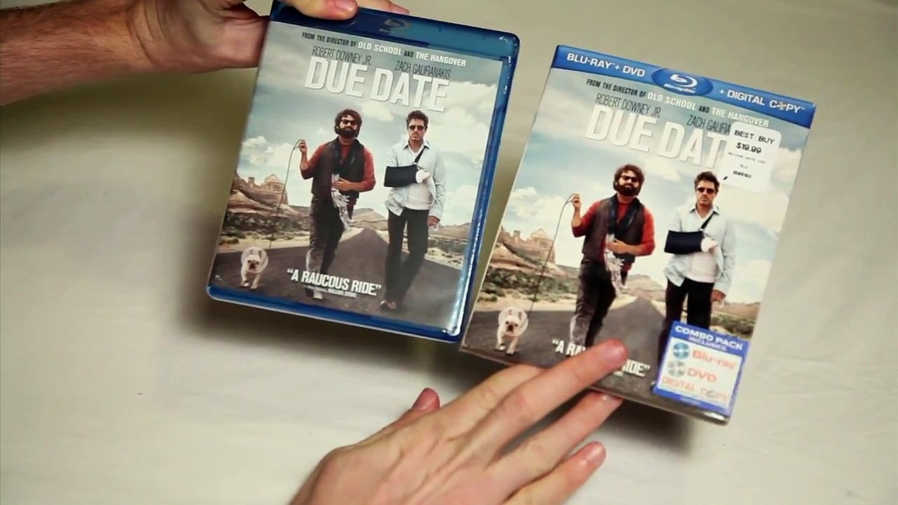 Due Date Blu-Ray DVD Unboxing - Starring Zach Galifianakis and Robert Downey Jr