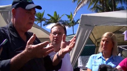 Bob Irwin ,Colinwhocares  & Rupert hear the Coalitions Dugong and Sea Turtle protection plan