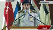 اخطاء وزير الدفاع عبد الفتاح السيسي في خطابه أمام الجيش والداخلية بدون مونتاج .......شير