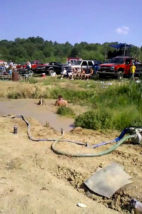 Ben and I mud wrestling!!
