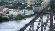 Brisbane floating river walk washed away and missing a section