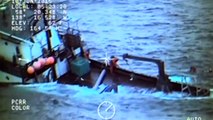 Fishing crew dramatically rescued from sinking boat
