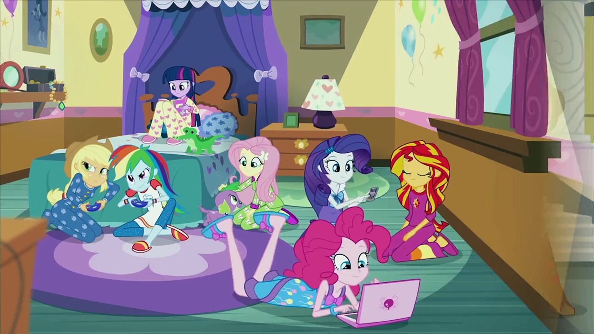 MLP_ Equestria Girls - Rainbow Rocks Playlist _A Pinkie Pie Slumber Party_  - Dailymotion Video