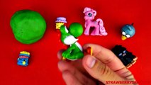 Shopkins Play Doh Surprise Eggs with MLP Angry Birds & Thomas the Train by StrawberryJamTo
