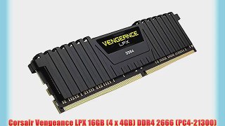 Corsair Vengeance LPX 16GB (4 x 4GB) DDR4 2666 (PC4-21300) 2666MHz C16 memory kit for DDR4