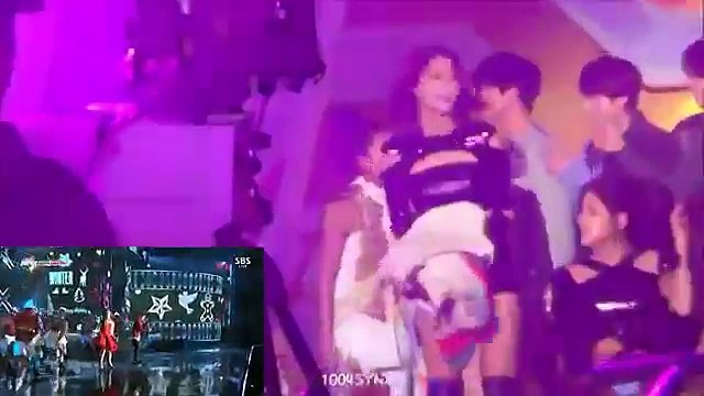 EXO, WINNER(ft. Ailee) watching AKMU - Wonder Winter Land and 200% at SBS Gayo Daejun 2014