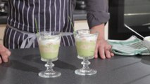 Recette originale de cappuccino avocats crevettes à la mousse de lait