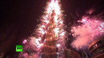 Massive fireworks in Dubai lights up Burj Khalifa to celebrate New Year 2014
