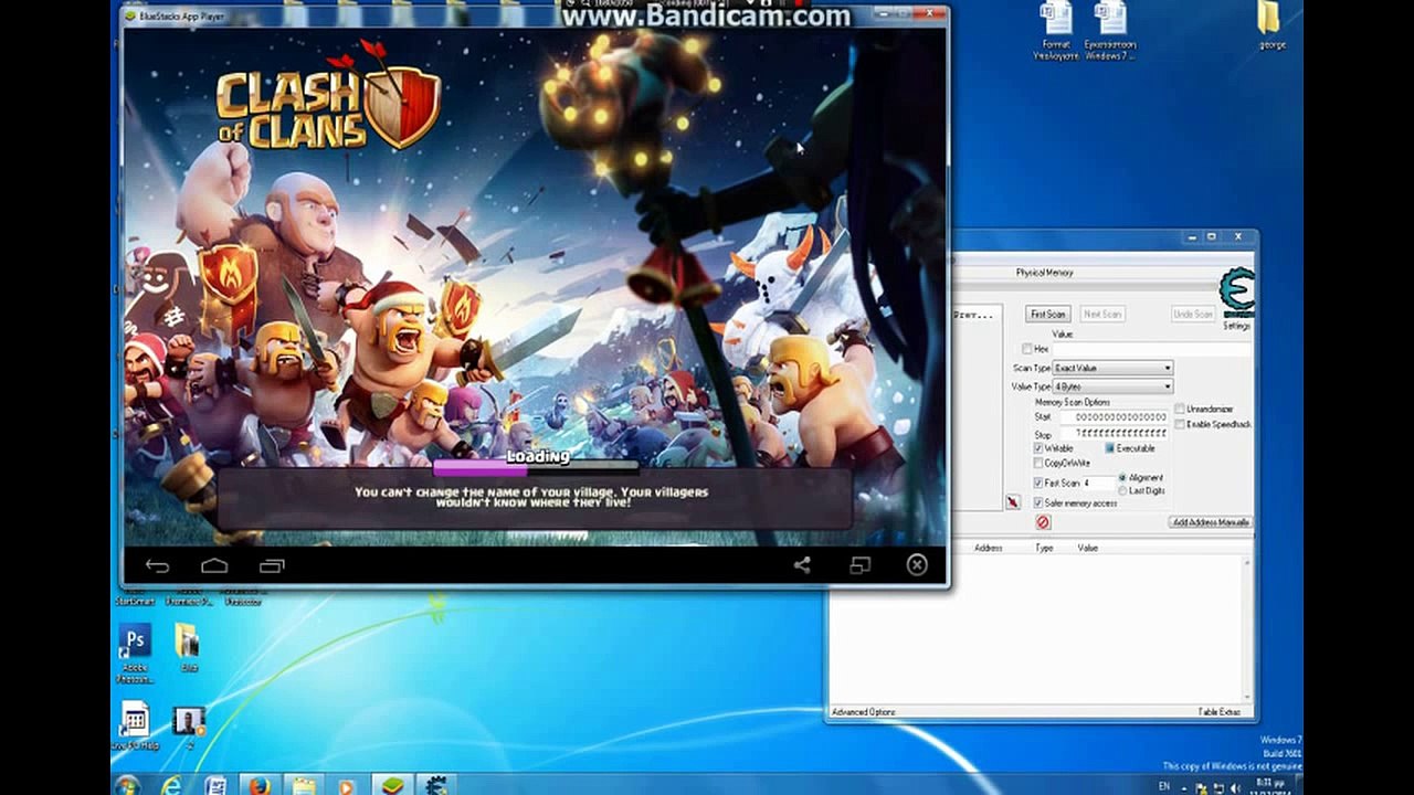 how to hack clash of clans with cheat engine