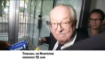 Bousculade et invectives au tribunal de Nanterre entre policiers et journalistes, à l'arrivée de Jean-Marie Le Pen