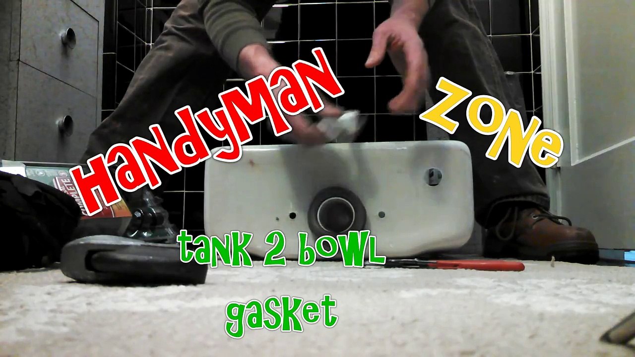 how to replace " toilet tank to bowl gasket " video