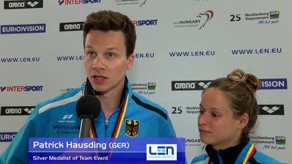 Patrick Hausding and Maria Kurjo - Silver Medalist of Team Event- 9.6.2015, Rostock