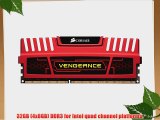 Corsair Vengeance Red 32GB (4x8GB)  DDR3 1866 MHZ (PC3 15000) Desktop Memory (CMZ32GX3M4X1866C10R)