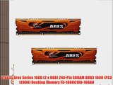 G.SKILL Ares Series 16GB (2 x 8GB) 240-Pin SDRAM DDR3 1600 (PC3 12800) Desktop Memory F3-1600C10D-16GAO