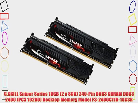 G.SKILL Sniper Series 16GB (2 x 8GB) 240-Pin DDR3 SDRAM DDR3 2400 (PC3 19200) Desktop Memory