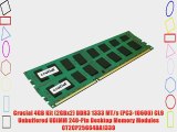 Crucial 4GB Kit (2GBx2) DDR3 1333 MT/s (PC3-10600) CL9 Unbuffered UDIMM 240-Pin Desktop Memory