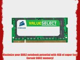 Corsair 4GB (1x4GB) DDR2 800 MHz (PC2 6400) Laptop Memory (VS4GSDS800D2)