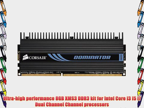 Corsair Dominator 8GB (2x4GB) DDR3 1600 MHz (PC3 12800) Desktop Memory (CMP8GX3M2A1600C9)