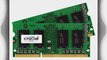 Crucial 4GB Kit (2x2GB) DDR3 1600 MT/s PC3-12800 CL11 SODIMM 204-Pin Notebook Memory CT2KIT25664BF160B/CT2CP25664BF160B