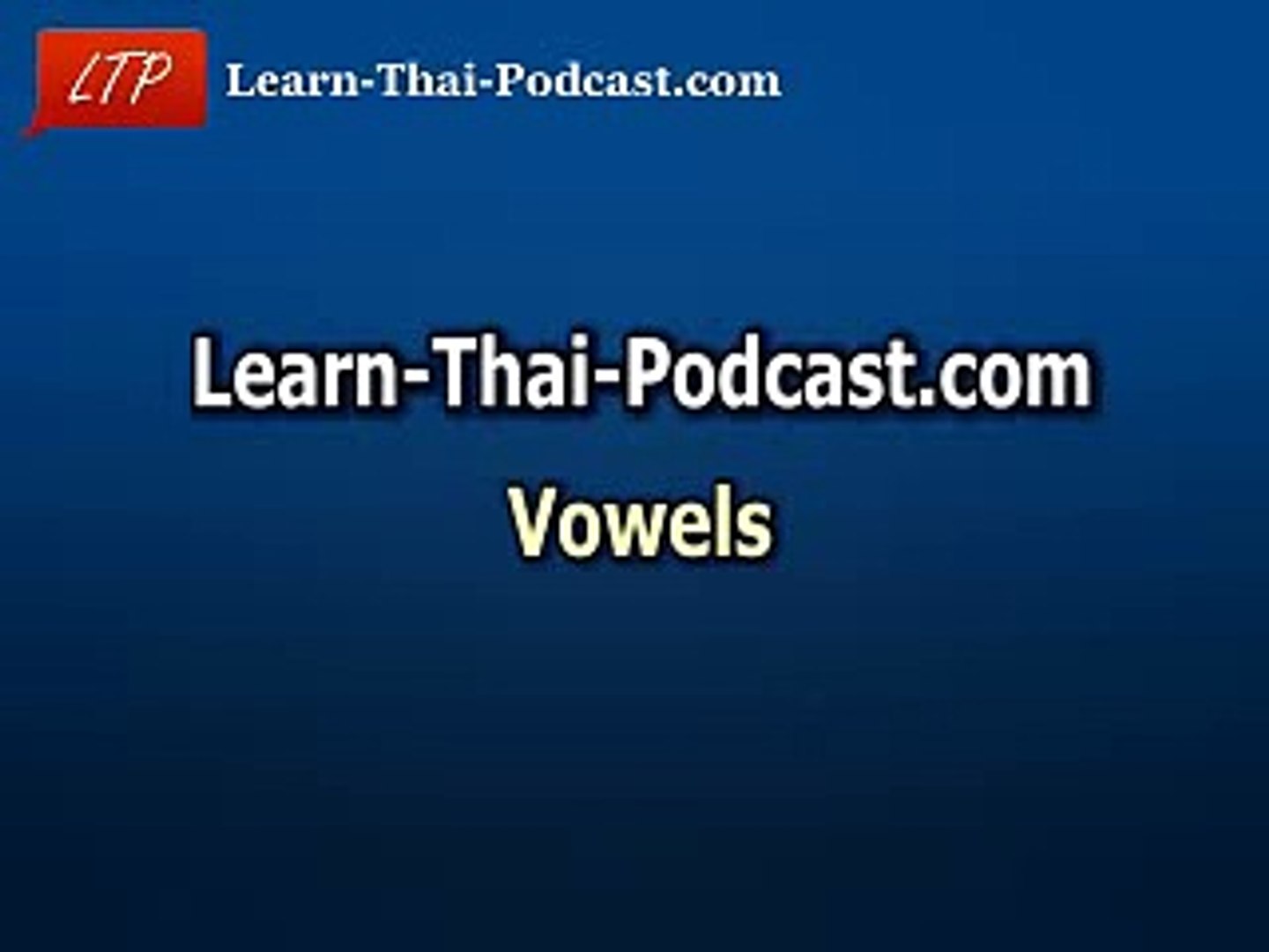 Learn Thai Language Lesson: Thai Vowels