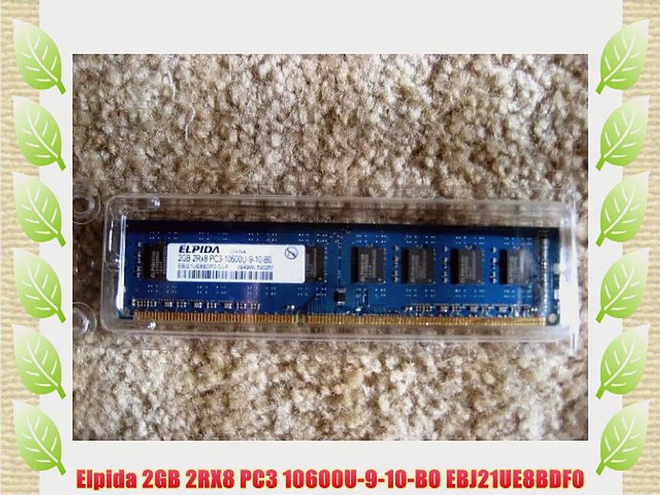 Elpida 2GB 2RX8 PC3 10600U-9-10-BO EBJ21UE8BDF0