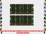 New! 4GB 2X 2GB DDR2 SODIMM PC5300 PC2 5300 667 MHz LAPTOP NOTEBOOK MEMORY