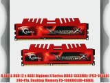 G.SKILL 8GB (2 x 4GB) Ripjaws X Series DDR3 1333MHz (PC3-10666) 240-Pin. Desktop Memory F3-10666CL9D-8GBXL