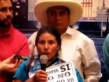 Máxima Acuña de Chaupe, mujer valiente, que se enfrenta a minera Yanacocha y al gobierno de Humala.