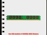 Kingston ValueRAM 8 GB 1600MHz DDR3 (PC3-12800) Non-ECC CL11 240 Pin DIMM Motherboard Memory