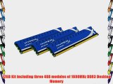 Kingston HyperX 12GB Kit (3x4GB Modules) 1600MHz DDR3 DIMM Desktop Memory (KHX1600C9D3K3/12GX)
