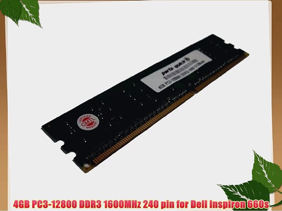 4GB DDR3 Memory Upgrade for Dell Inspiron 660s PC3-12800 240 pin 1600MHz Desktop RAM (PARTS-QUICK