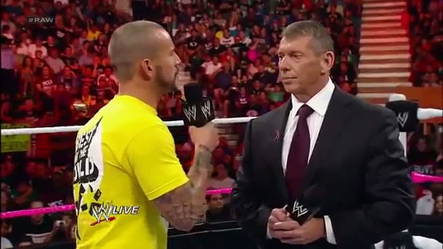 WWE Raw 10/8/12 - CM Punk & Mr. McMahon Segment [CM Punk Slaps Mr. McMahon]