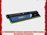 Corsair XMS3 6GB (3x2GB) DDR3 1333 MHz (PC3 10666) Desktop Memory (TR3X6G1333C9)