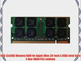 4GB (2x2GB) Memory RAM for Apple iMac 20-inch 2.4GHz Intel Core 2 Duo (MA877LL) sodimm