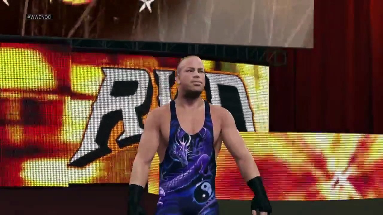WWE 2K15 ROB VAN DAM vs Justin Gabriel Steel Cage Match 2015 (PS4)