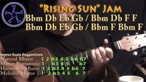 House of the Rising Sun Jam in Bbm Minor - Acoustic Guitar Instrumental Track