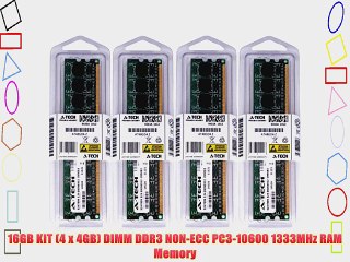 16GB KIT (4 x 4GB) For Dell Studio XPS 7100 8000 8100 8300 9000. DIMM DDR3 NON-ECC PC3-10600